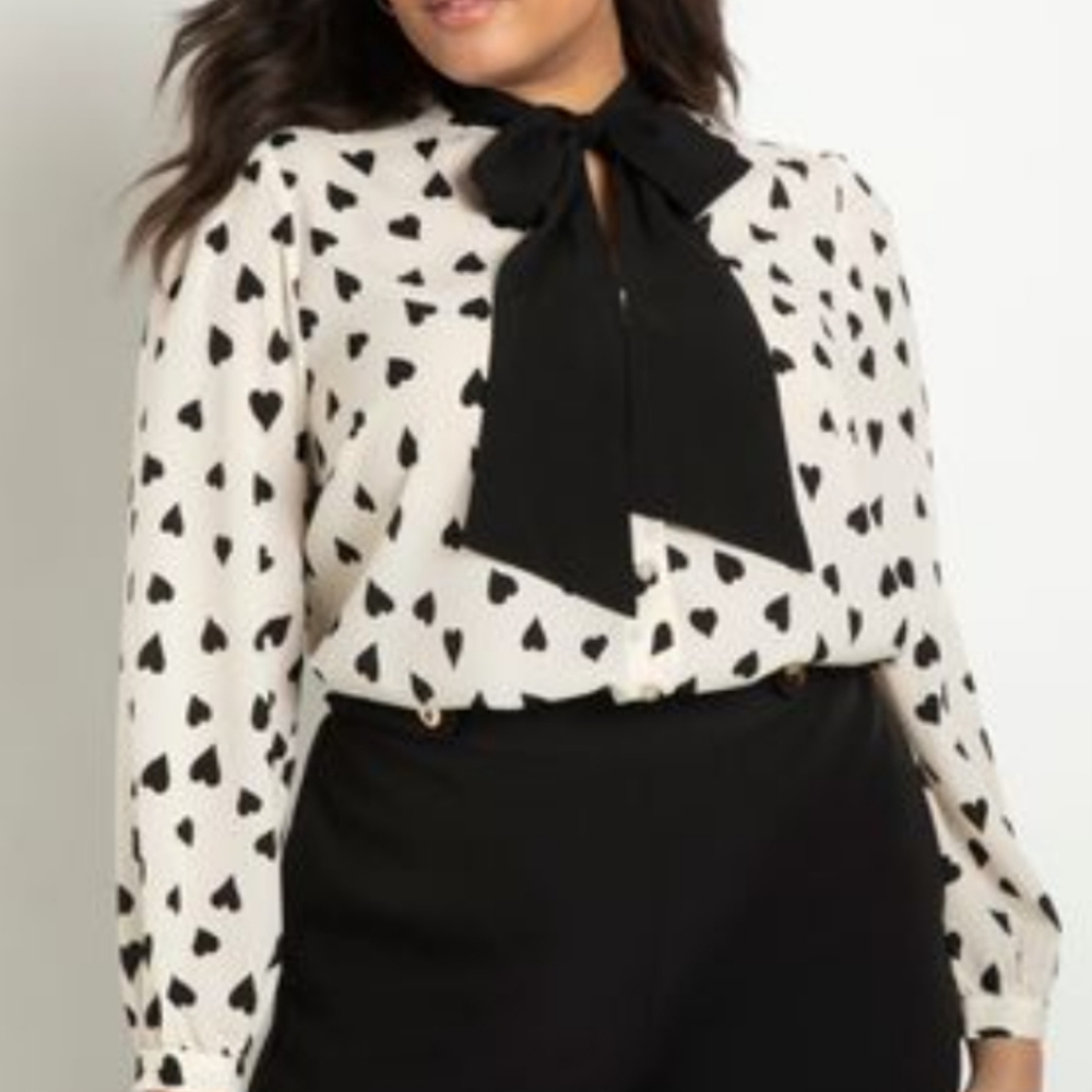 Brand New Heart Bow Blouse